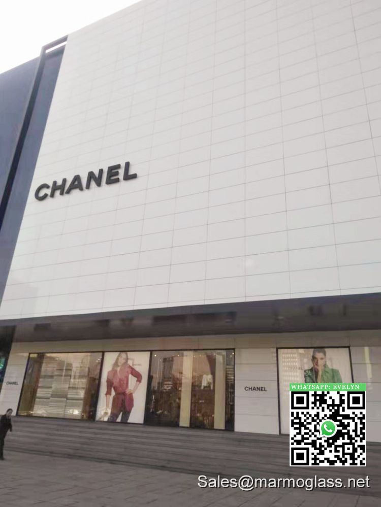 Nano glass used in exterior wall panel of Hangzhou Building CHANEL